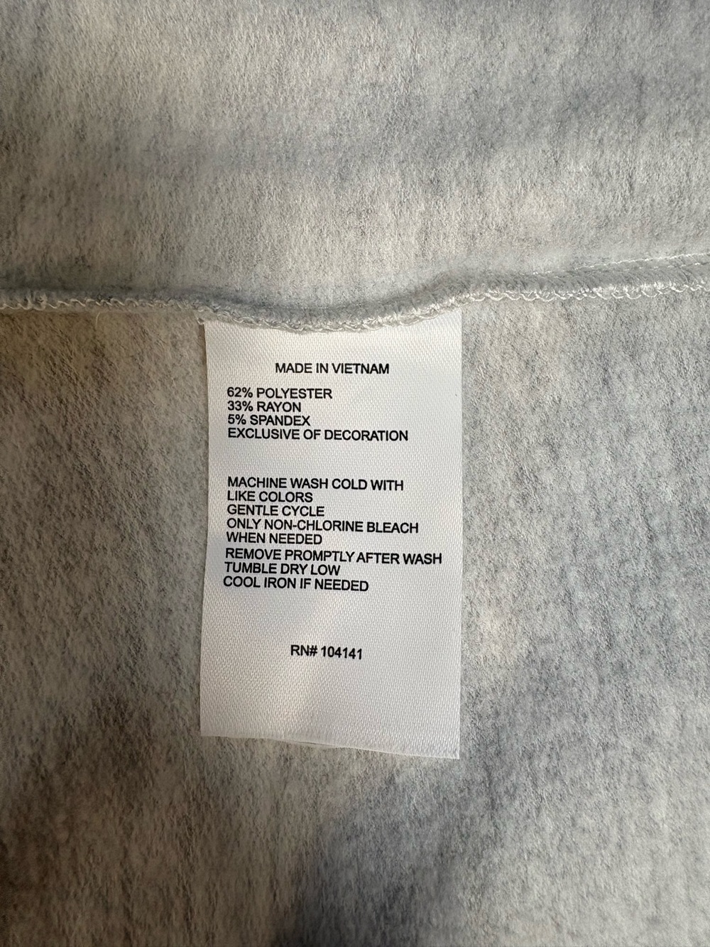 DSG Dick’s Sporting Goods Heather Grey Off-Shoulder 80s Style Sweatshirt - - Picture 6 of 6